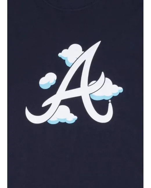 [13090930] Atlanta Braves "Cloud" Navy Men's T-shirts