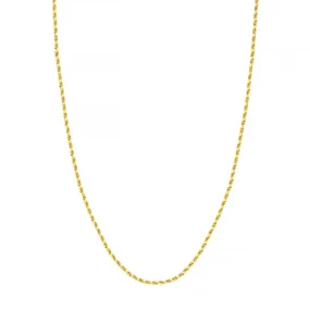 14k Gold 2.5mm Diamond-Cut Rope Chain