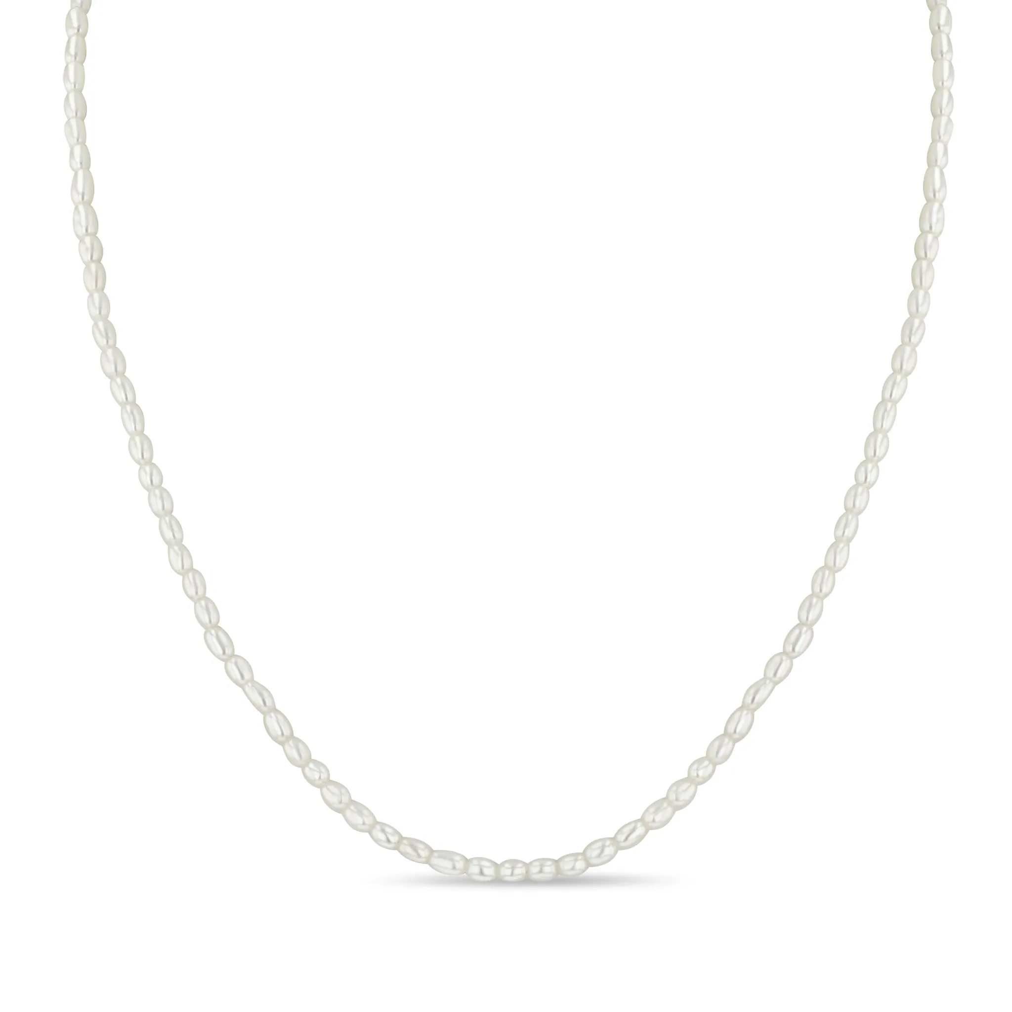 14k Rice Pearl Necklace