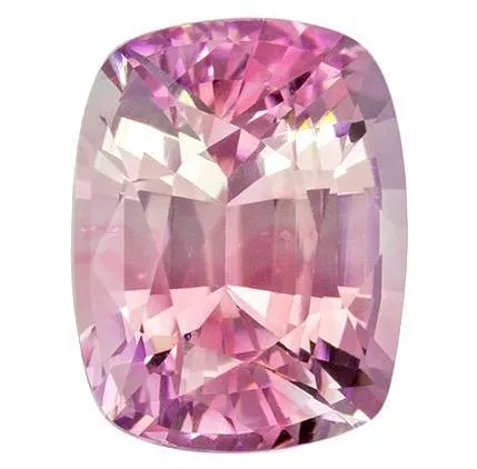 1.78ct GIA Cushion Pink Bicolor Sapphire With Diamond Clusters in 14k Rose Gold