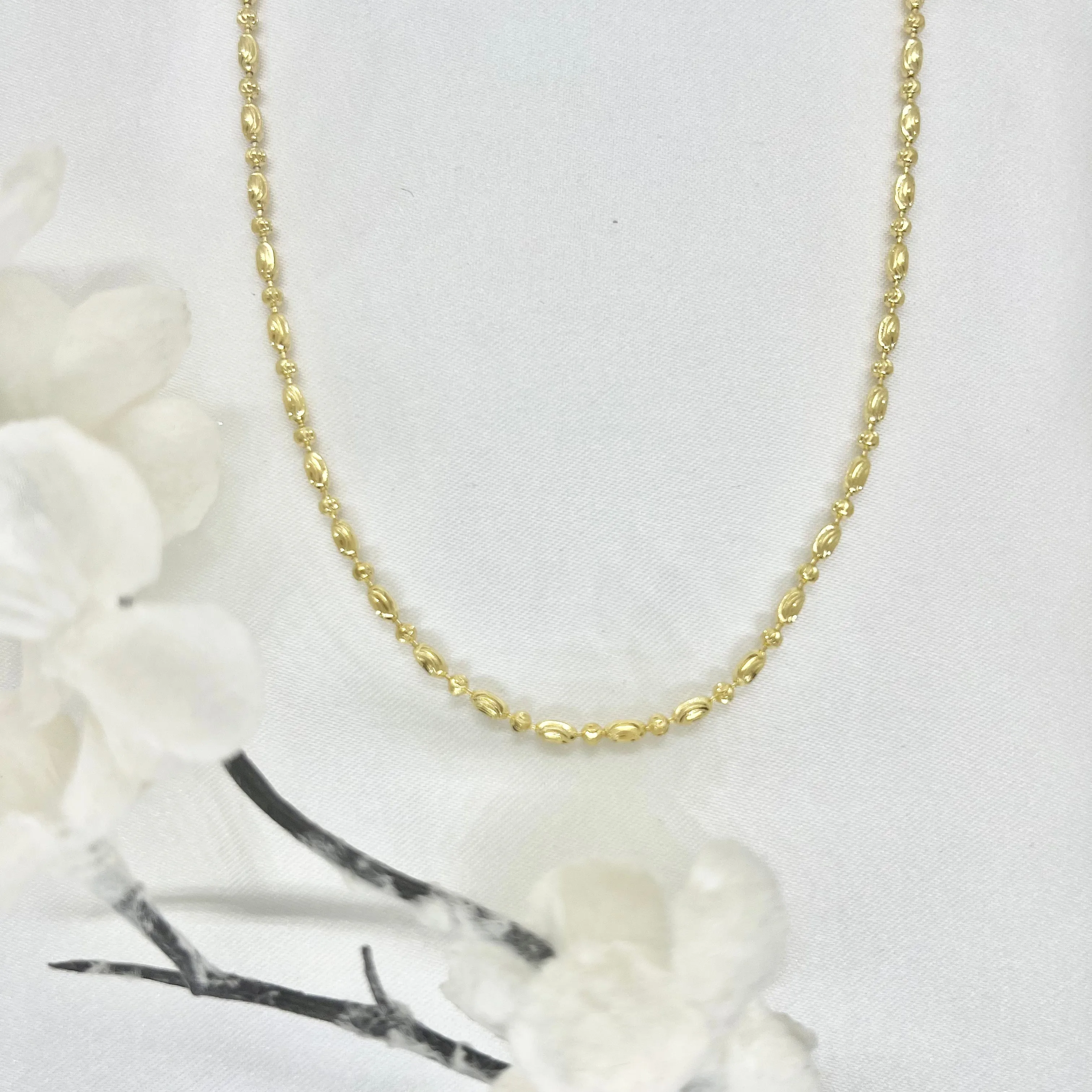 18k/925 Vermeil Sparkle Cut Ball Necklace