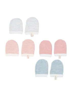 4-Pairs Baby's Mittens Bundle (Stripe & Star)