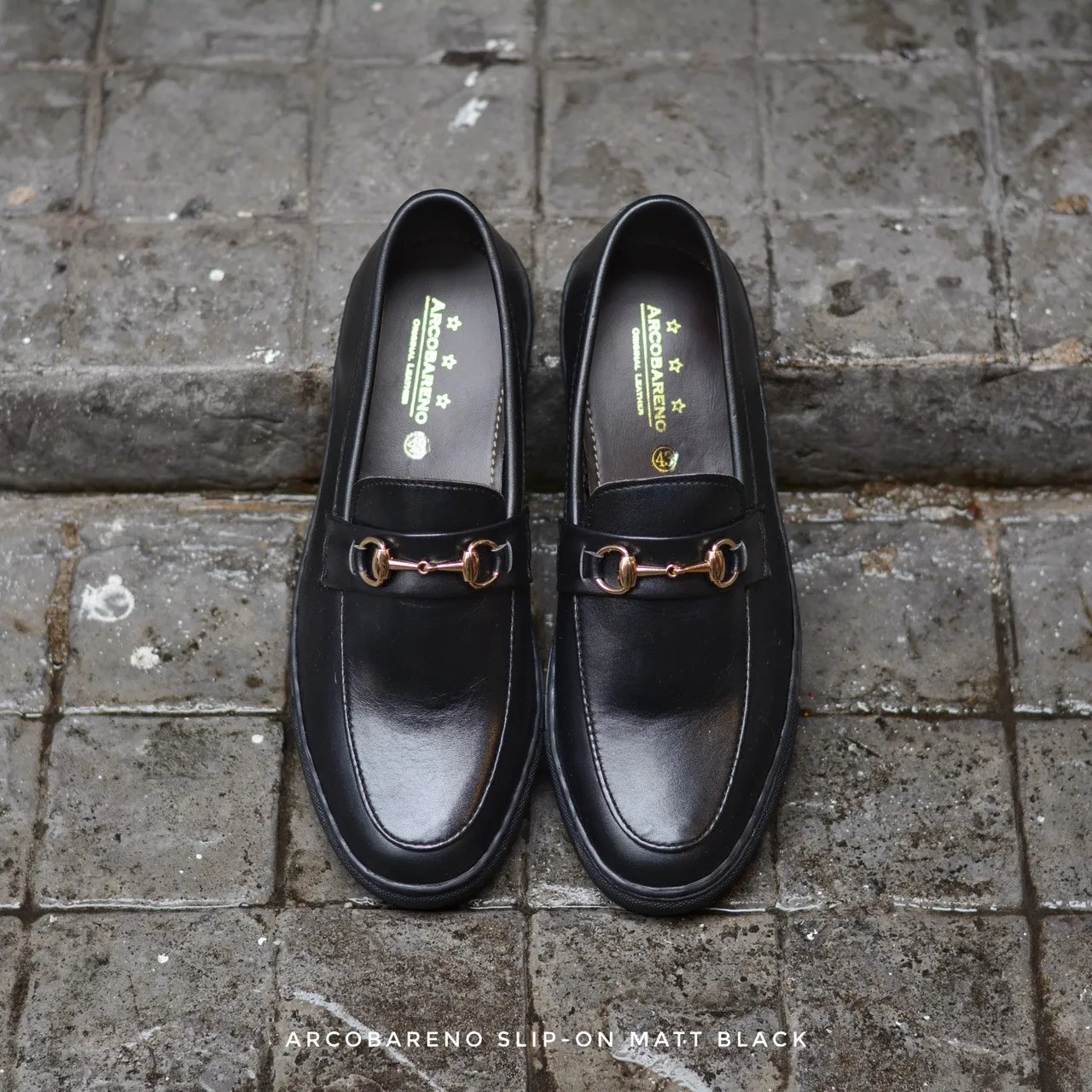 702 Arcobareno Horsebit Slip-On MattBlack