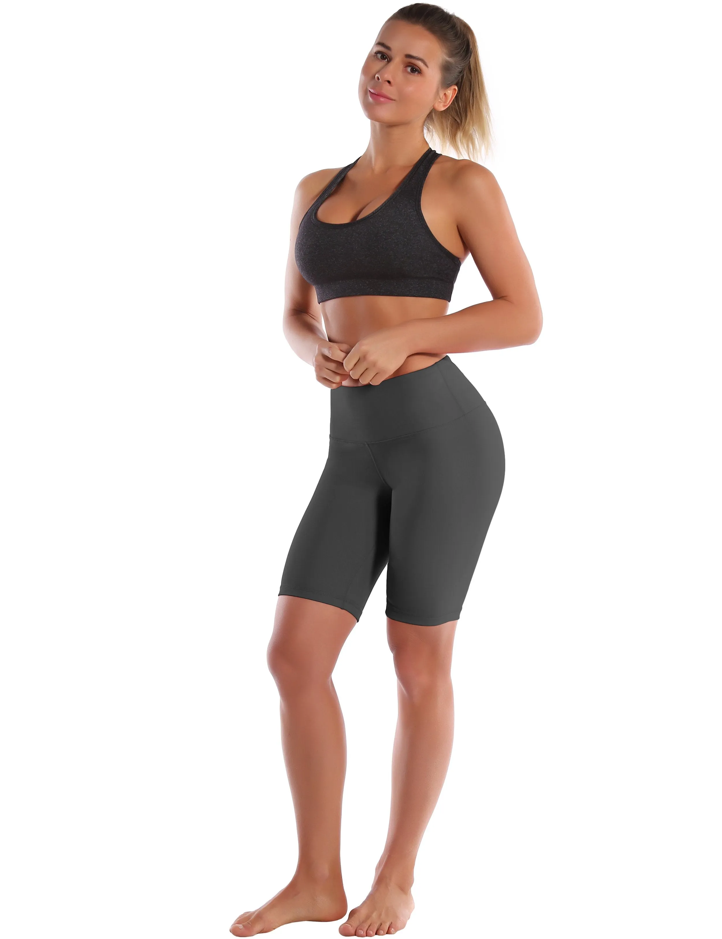 8 High Waist yogastudio Shorts shadowcharcoal ins_yogastudio