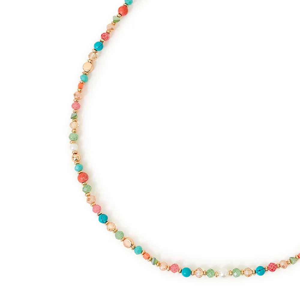 Accessorize London Short Multi Beaded Necklace