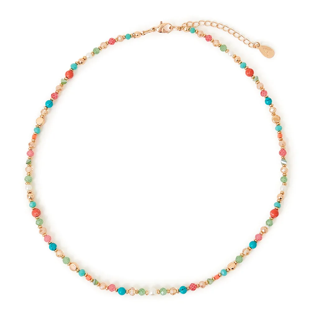 Accessorize London Short Multi Beaded Necklace