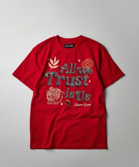 All We Trust Is Us Short Sleeve Tee - Red