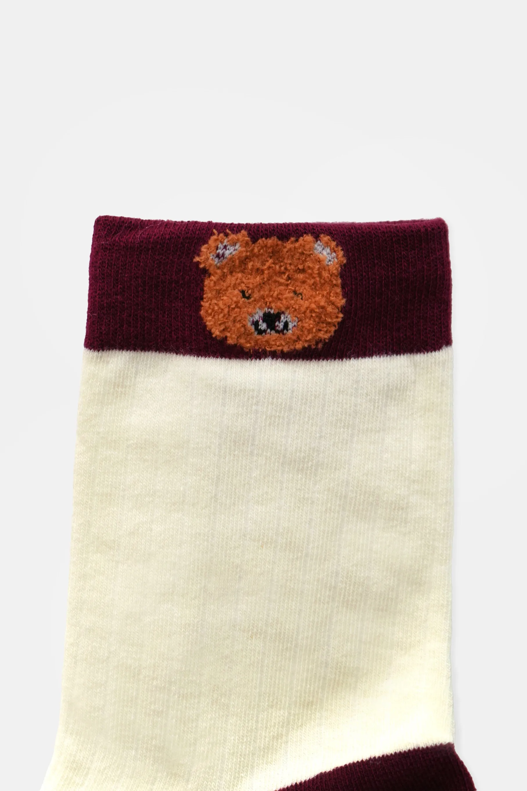 Bear Socks, Ivory