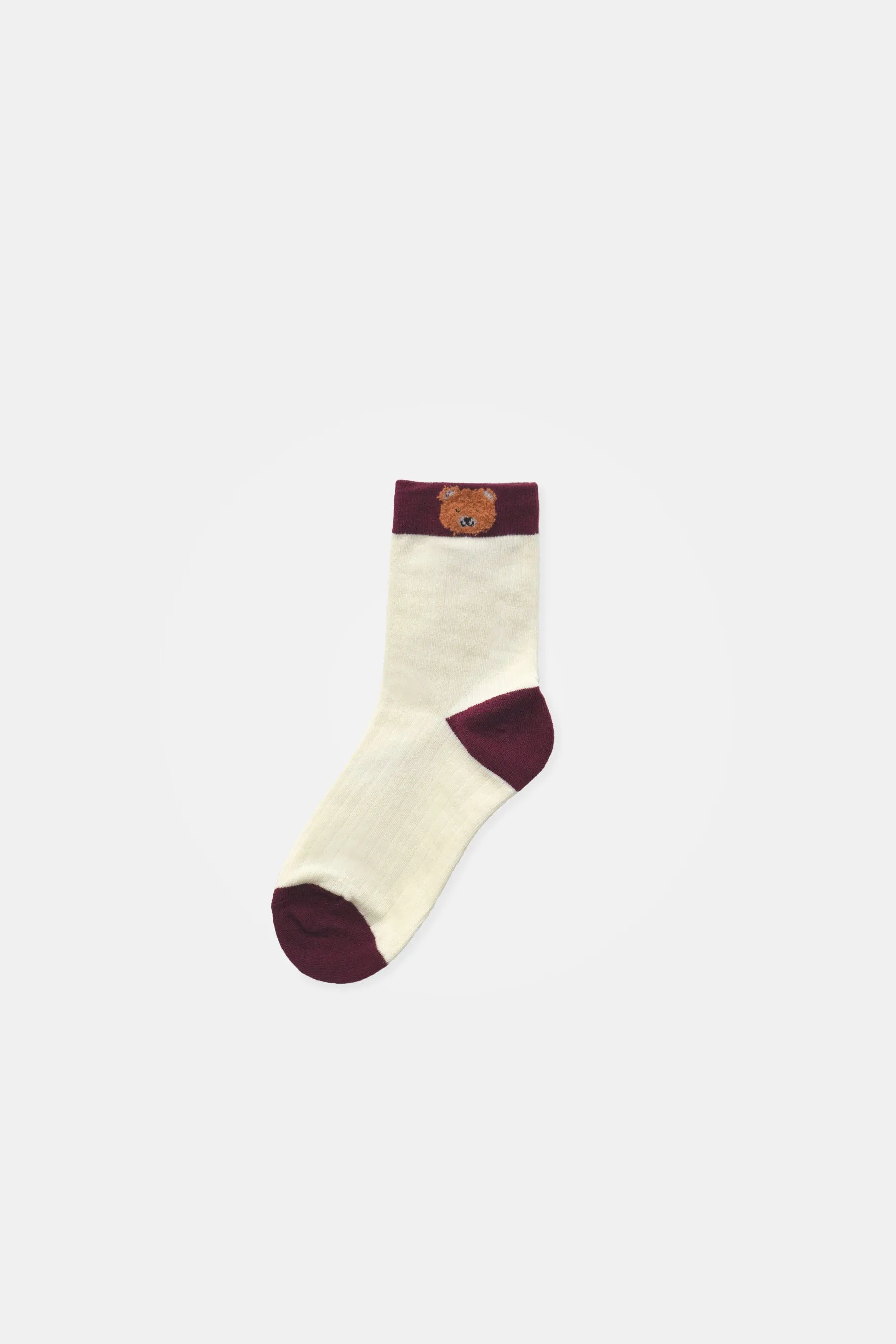 Bear Socks, Ivory