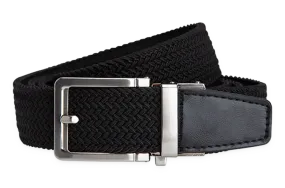 Braided Black, 1 3/8 Strap, Golf Belt