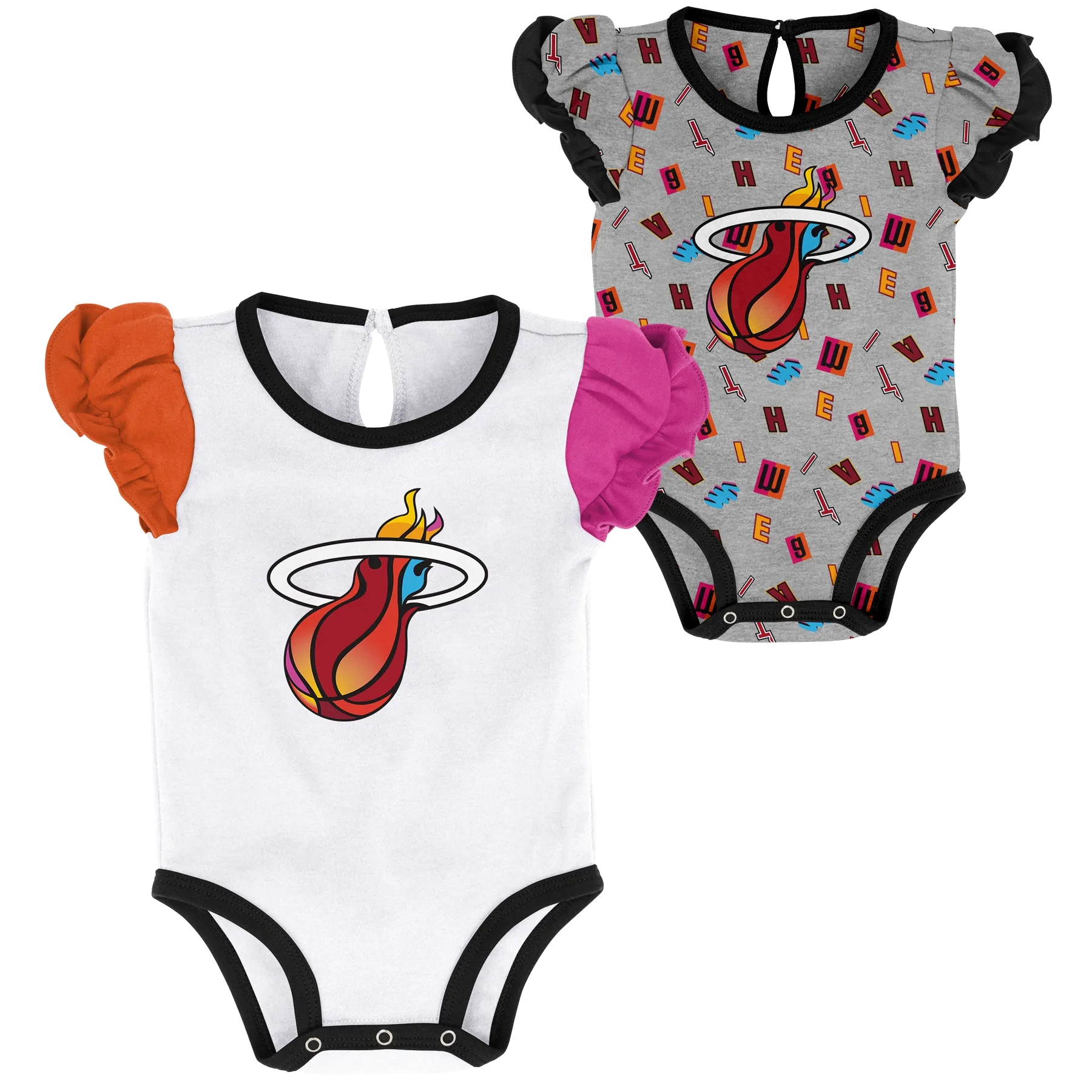 Court Culture Miami Mashup Vol. 2 2-Piece Ruffle Infant Onesie Set