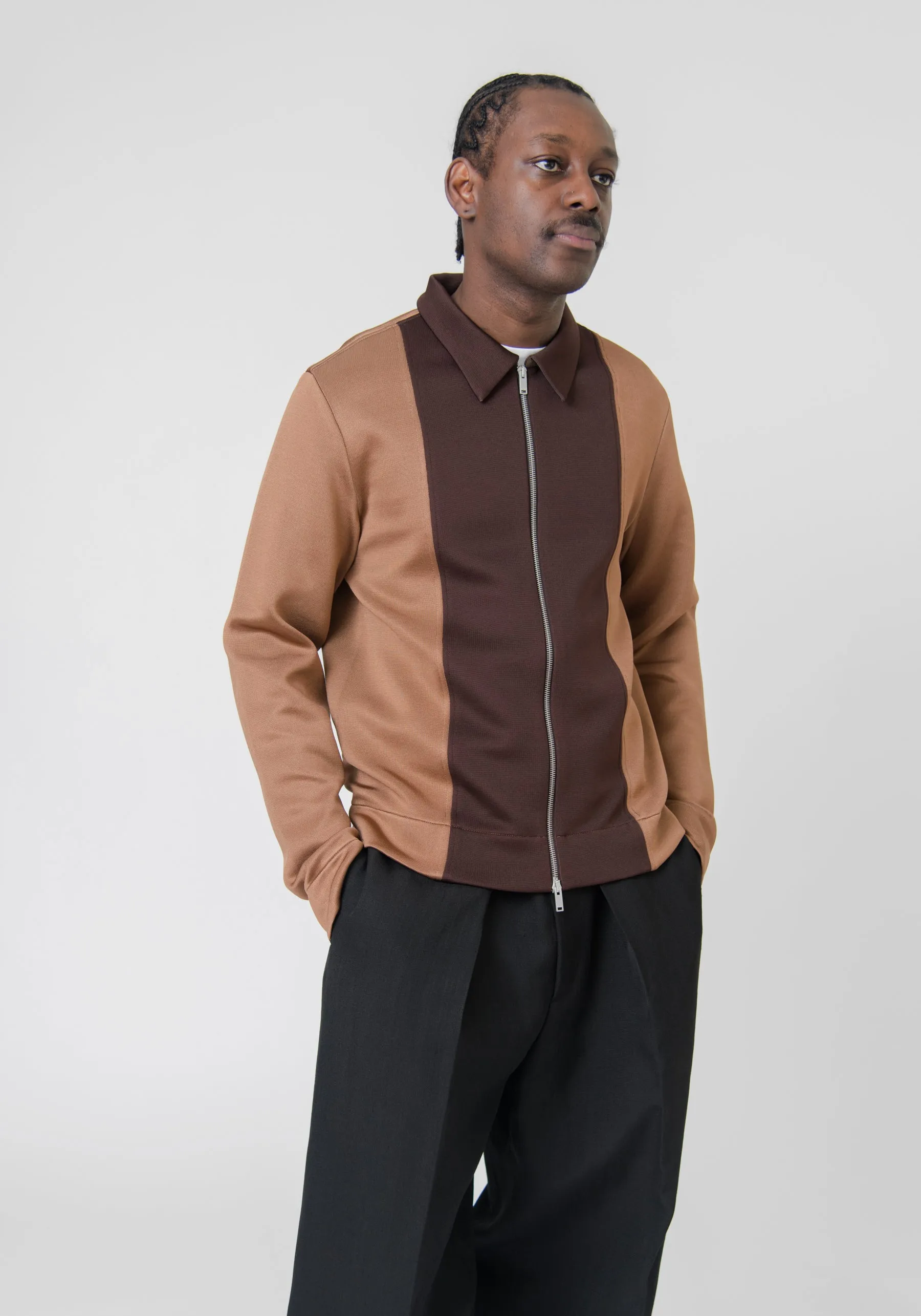 Double Faced Zip Shirt Cherry Wood J22DL0115