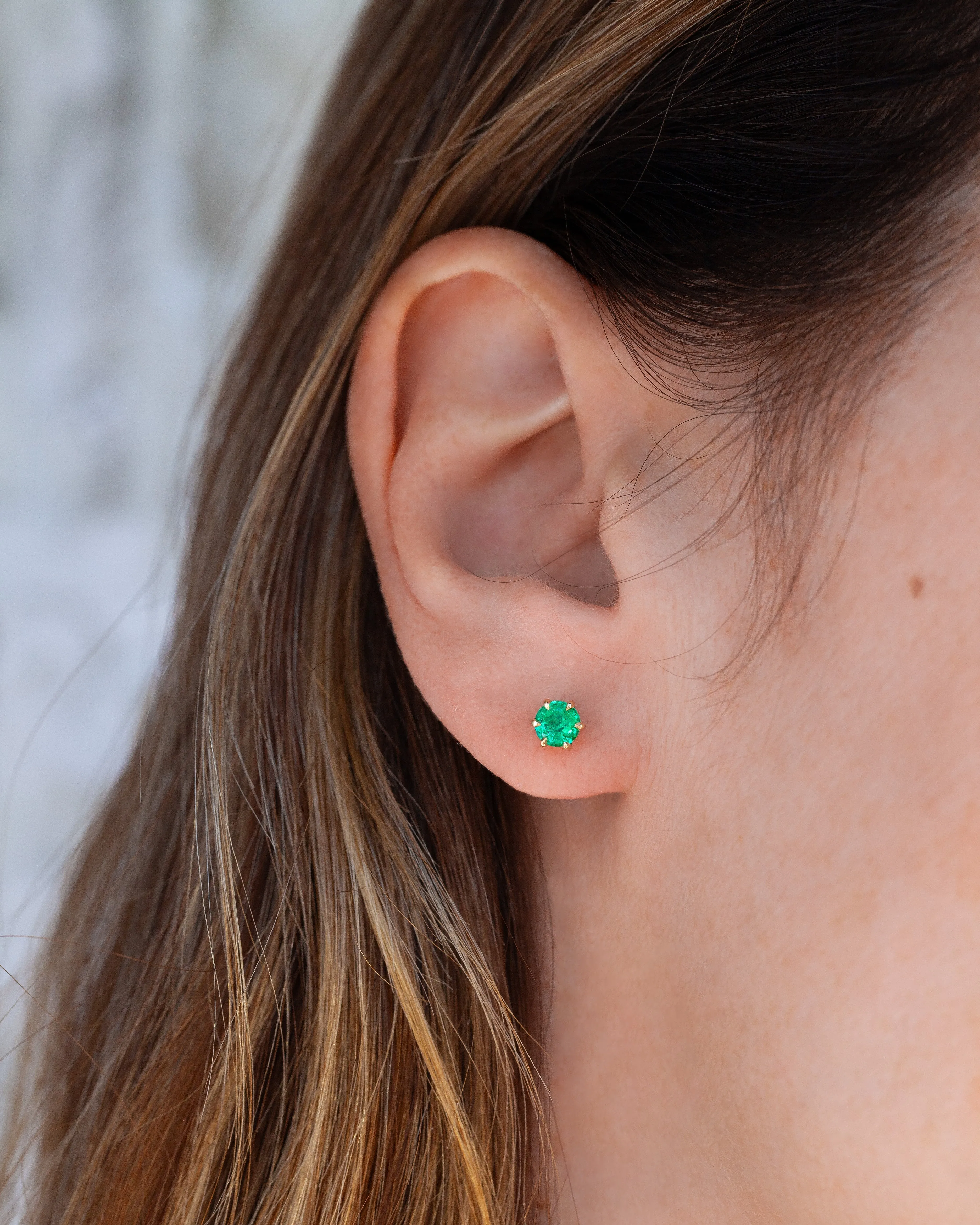 Emerald Cleo Studs (Ready to Ship)