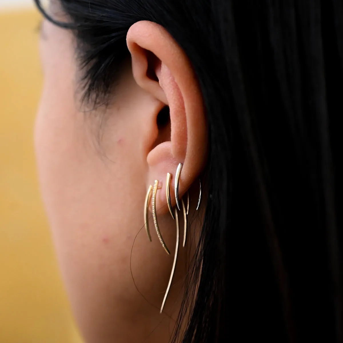 Gold XL Infinite Tusk Earring