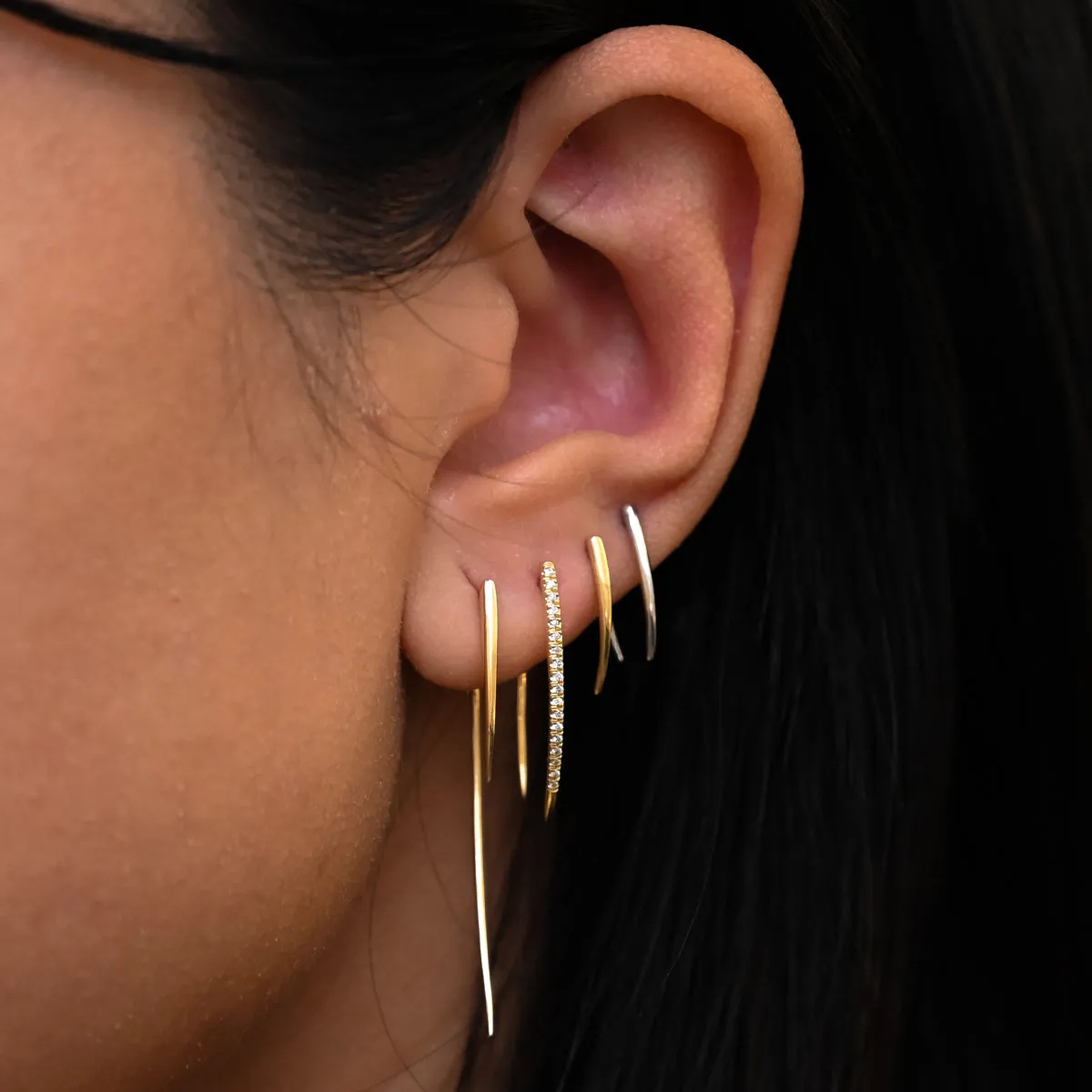 Gold XL Infinite Tusk Earring