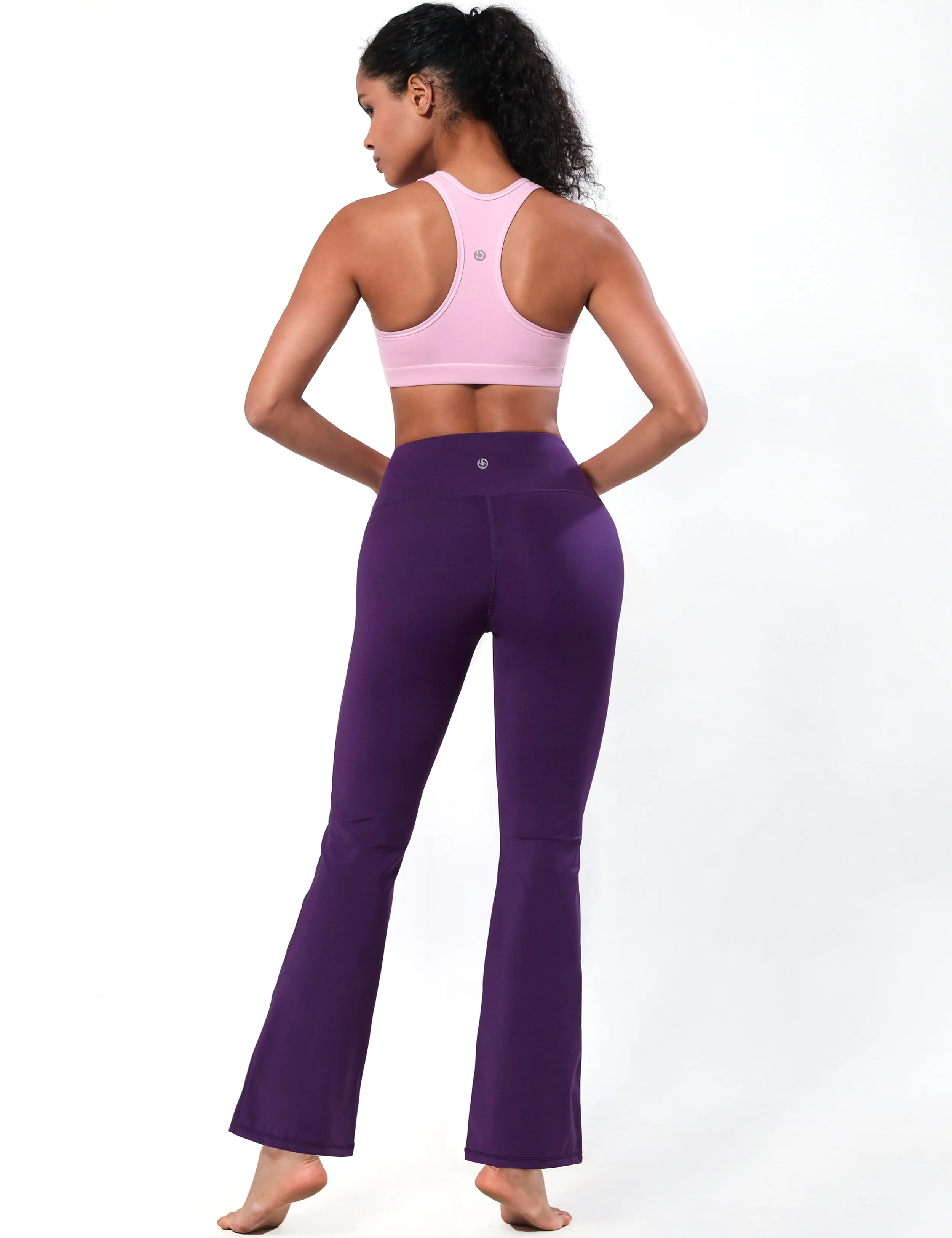 High Waist Bootcut Leggings pansypurple