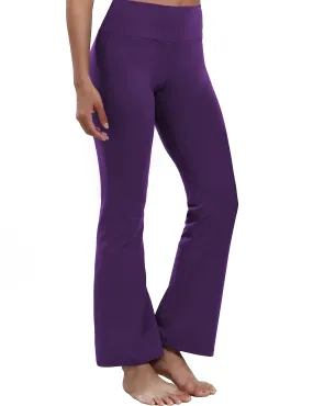 High Waist Bootcut Leggings pansypurple