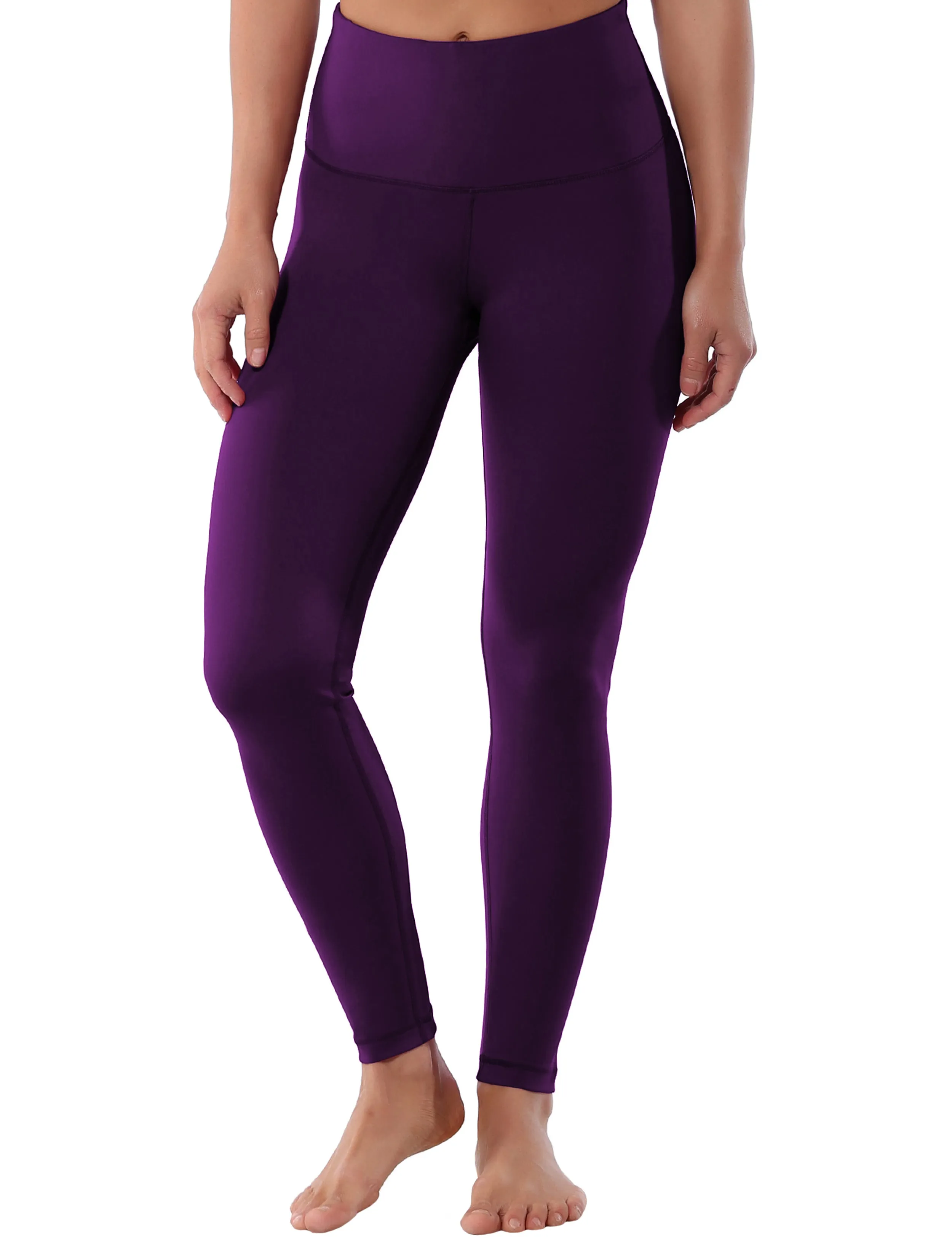 High Waist Yoga Pants plum