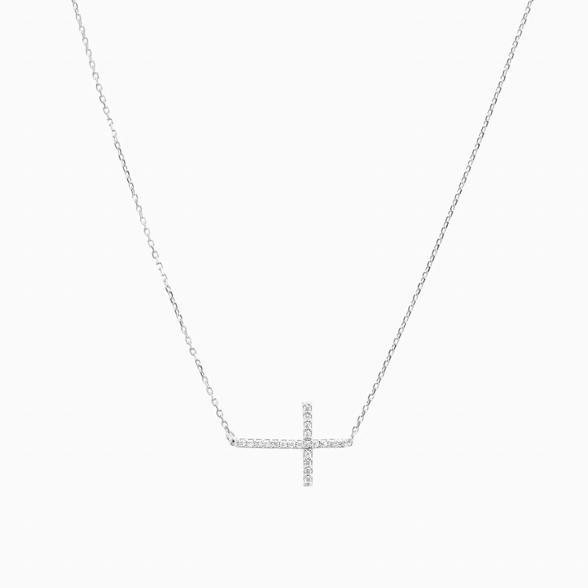 Horizontal Cross Necklace