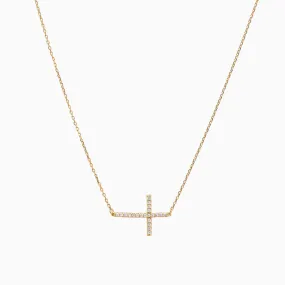 Horizontal Cross Necklace