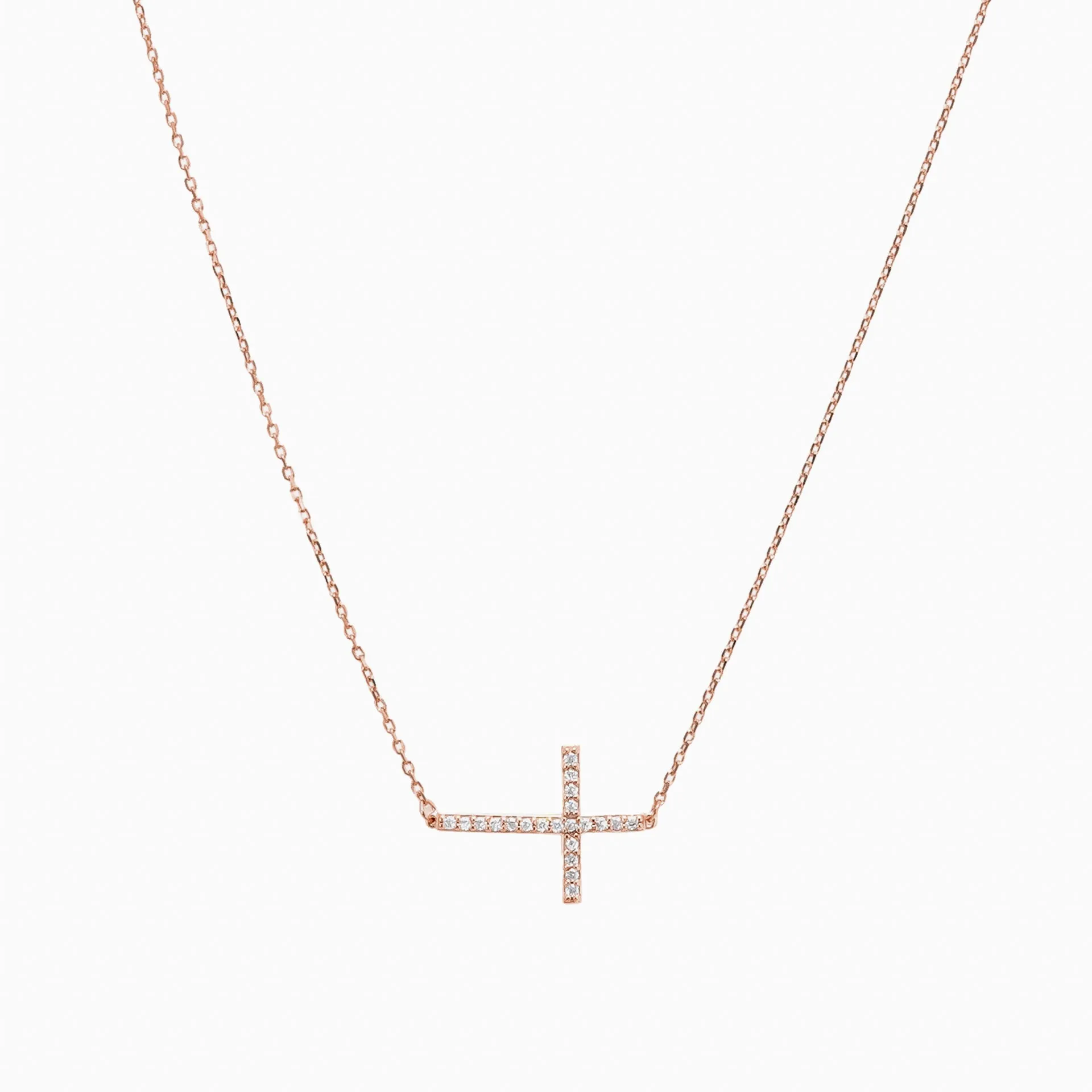 Horizontal Cross Necklace