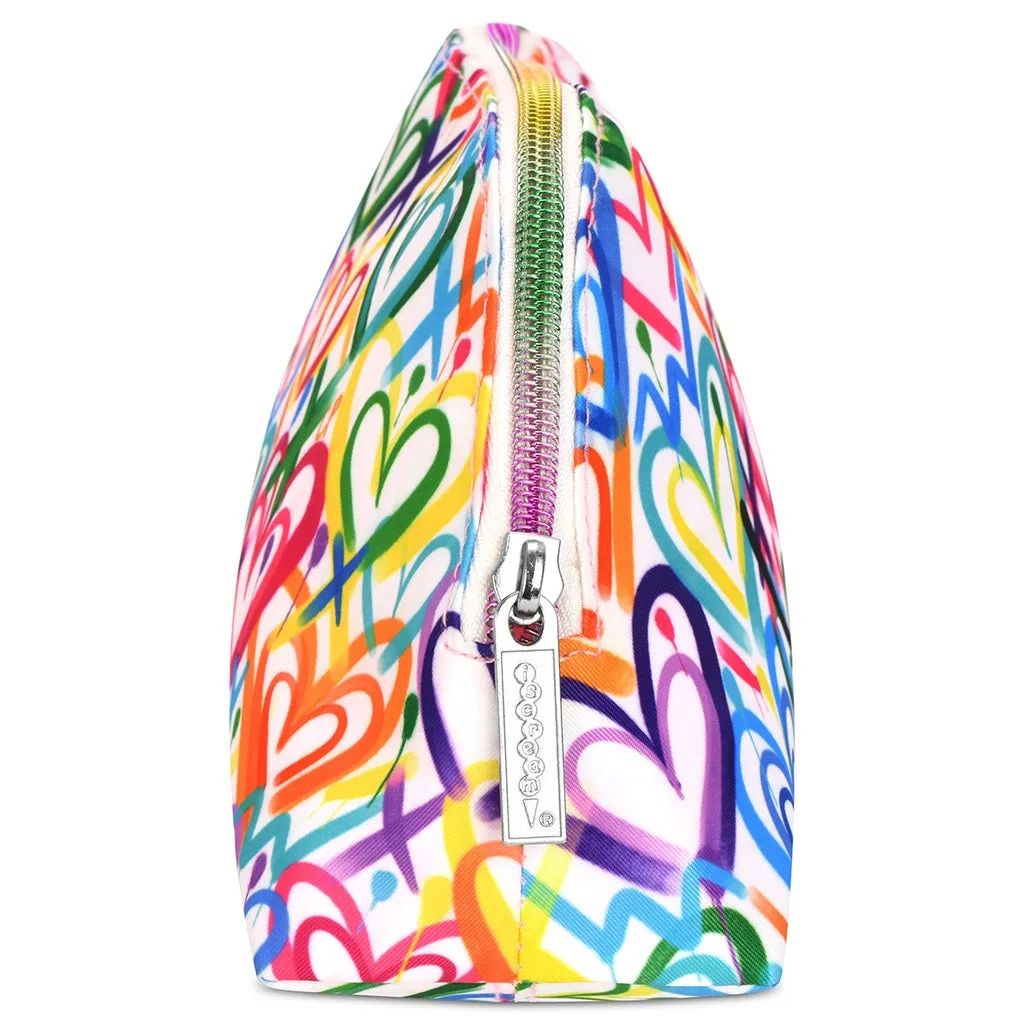 Iscream Corey Paige Hearts Oval Cosmetic Bag