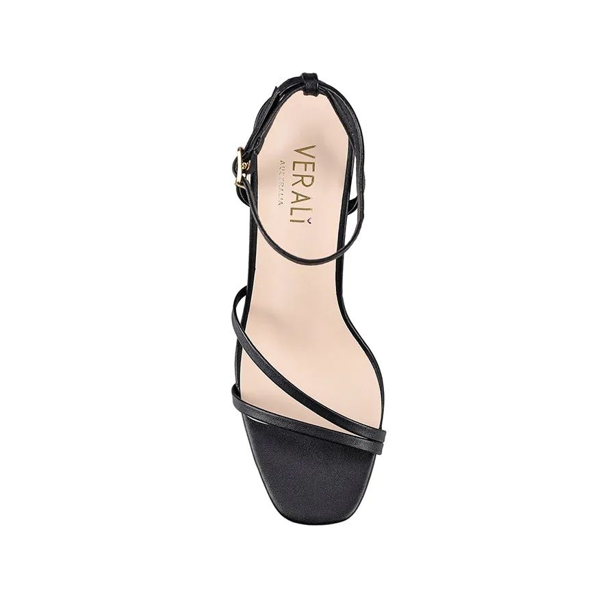 Lani Platform Sandals - Black Smooth