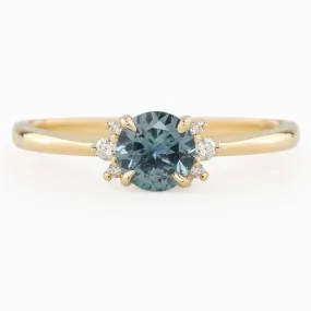 Lena Ring 0.60ct Light Blue Montana Sapphire, 14k Yellow Gold