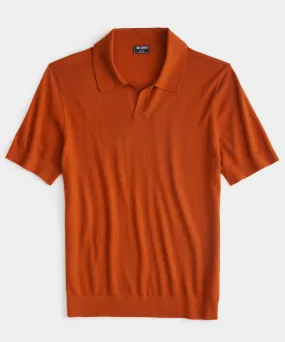 Lightweight Cashmere Montauk Polo in Mandarin