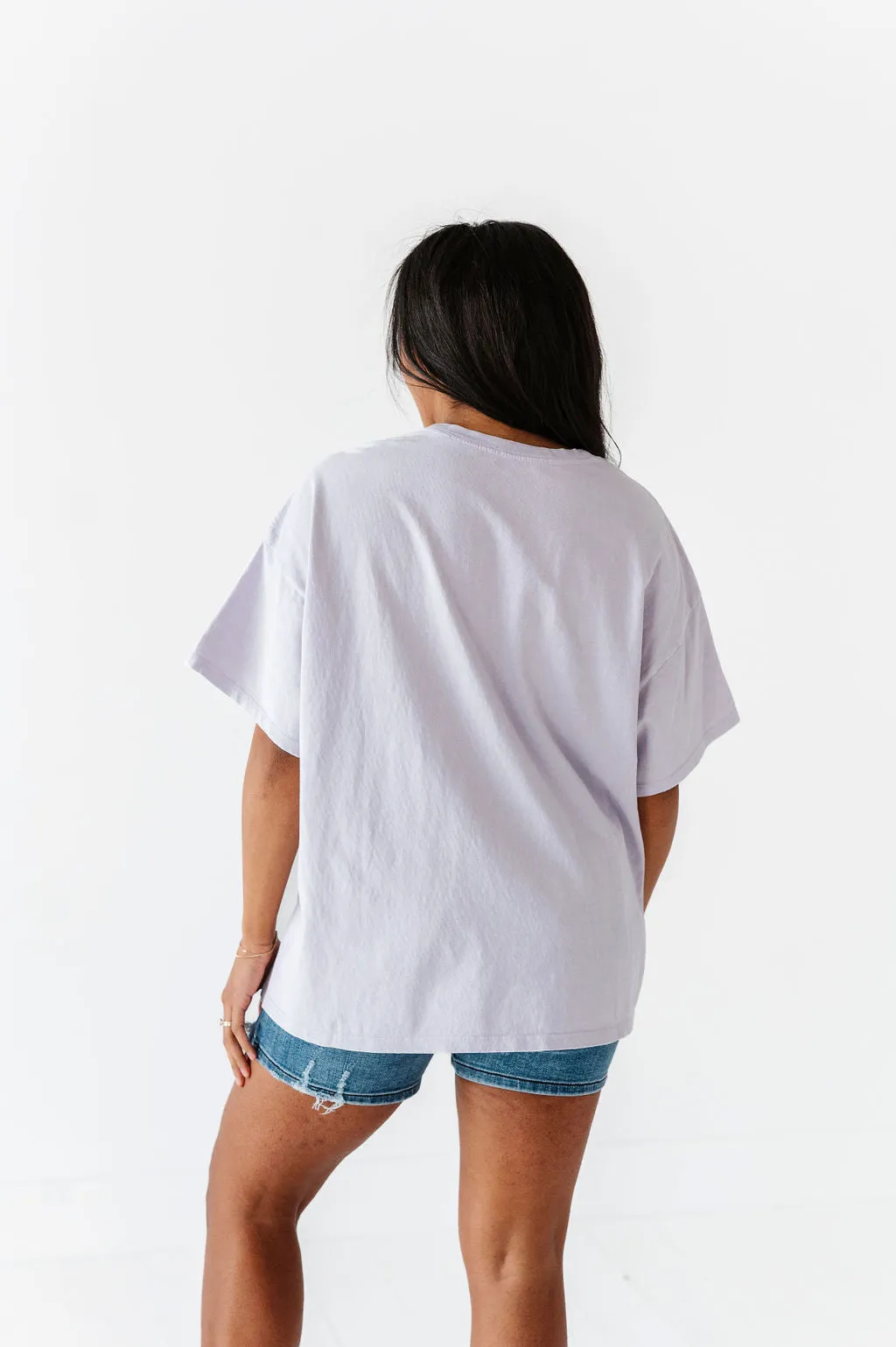 Lisa Oversized Boyfriend Tee in Lavender