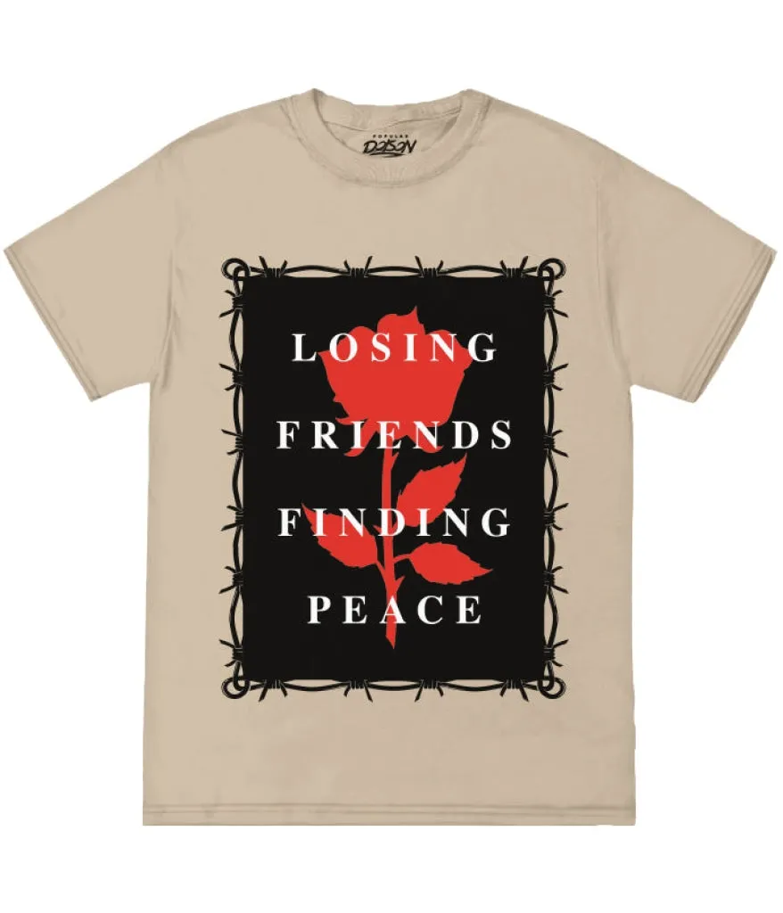 LOSING FRIENDS ROSE TEE