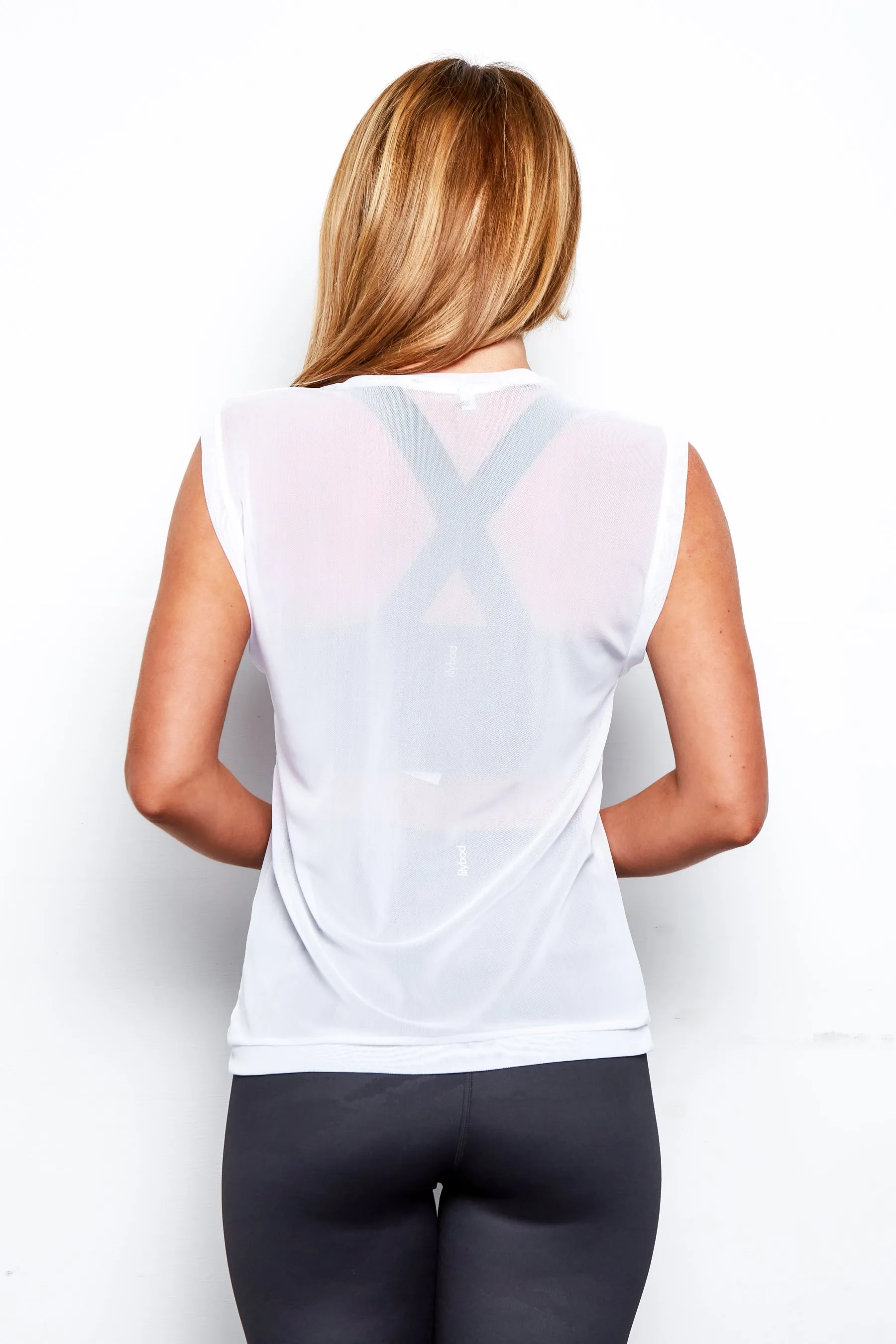 LOVE ALLURA Mesh Vest - White