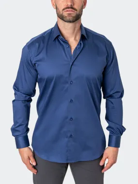 Maceoo Stretch Shirt | Fibonacci Storm Blue