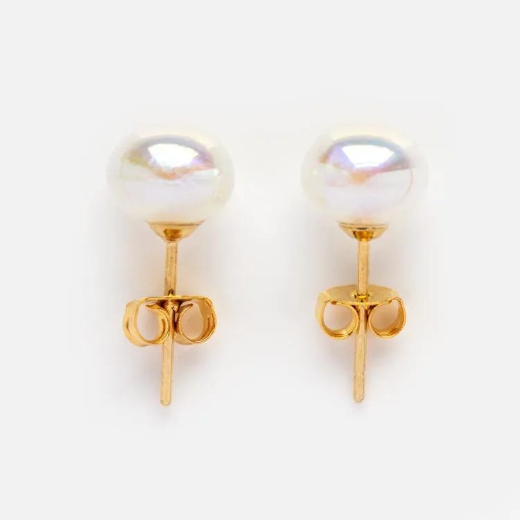 Medium Iridescent Ball Stud Earrings