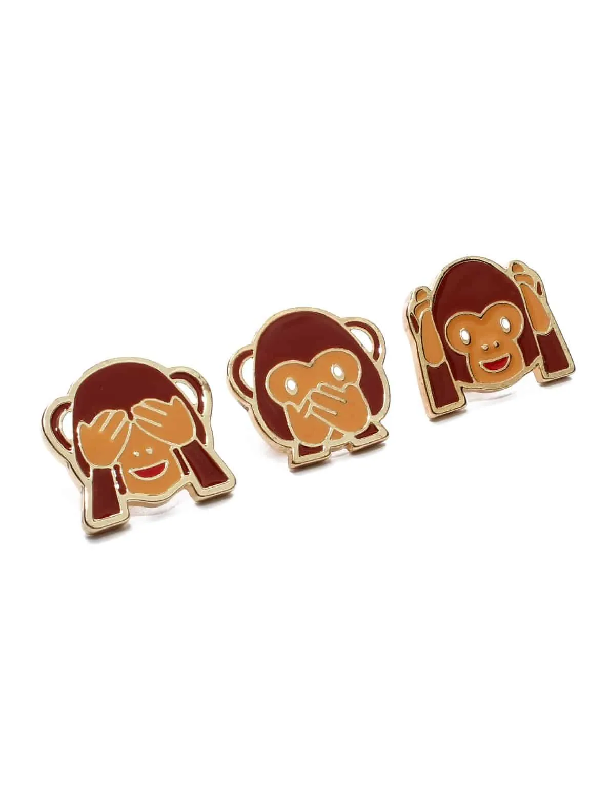 Monkey Brooch (Set of 3)