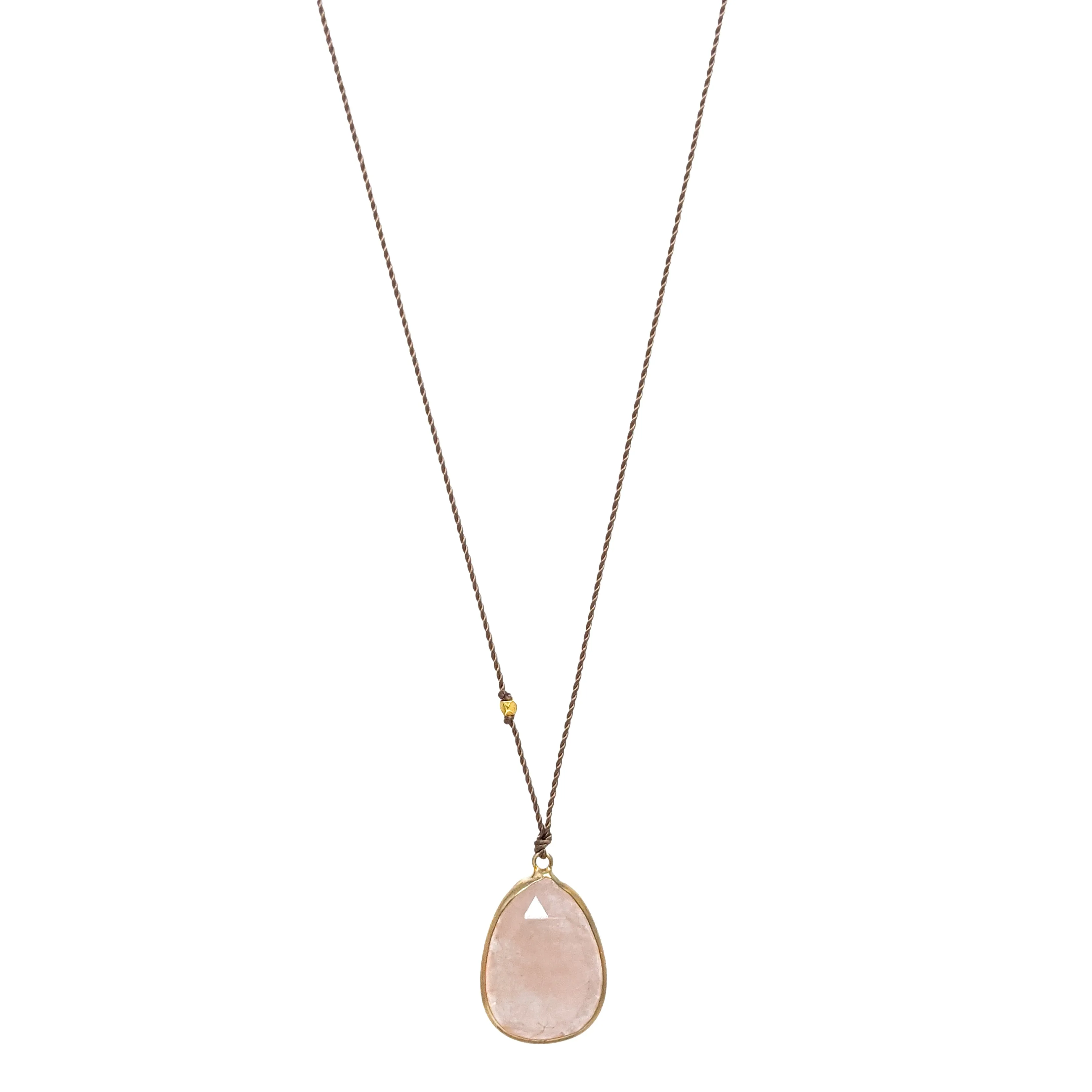 Morganite Necklace with 14k Gold by Margaret Solow