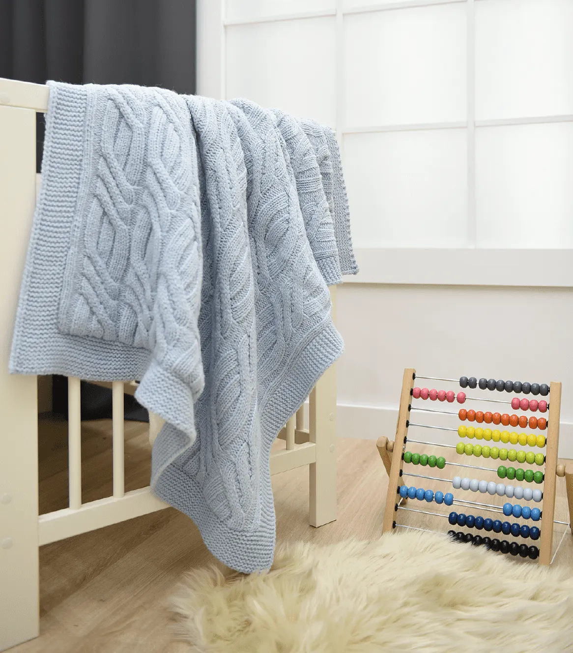 Nipperland Babydecke Knitblanket  Strickdecke 85x100 - 6435