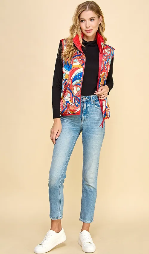 Samantha Printed Vest - Final Sale 50% off