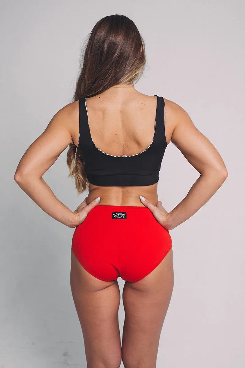 Shark Polewear High Waist Shorts - Red