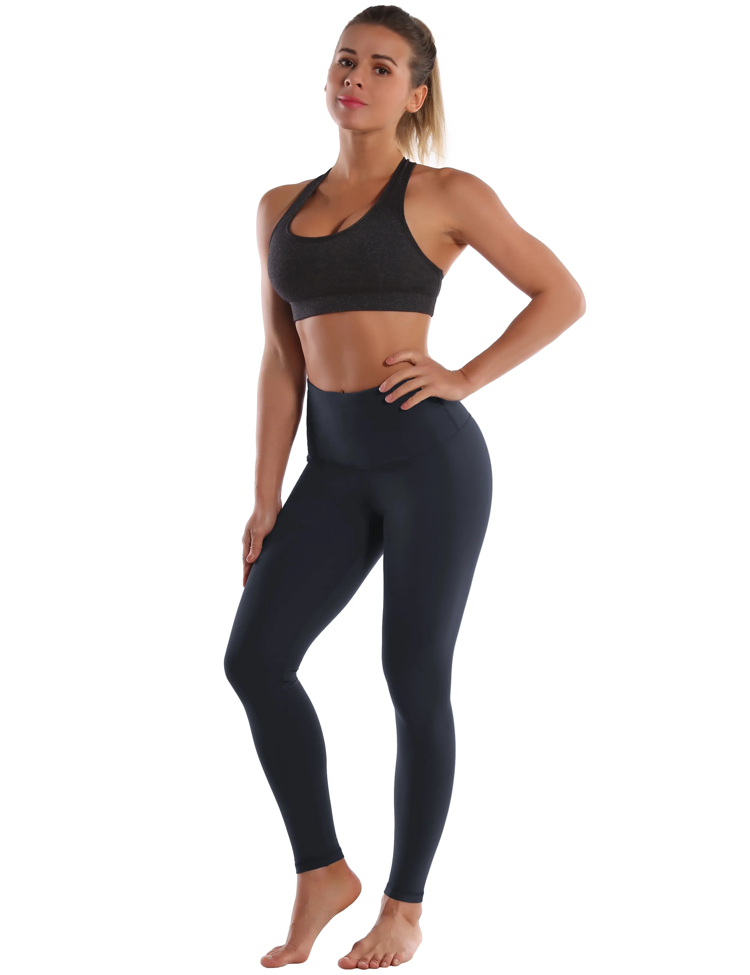 Super High Waist Yoga Pants graynavy