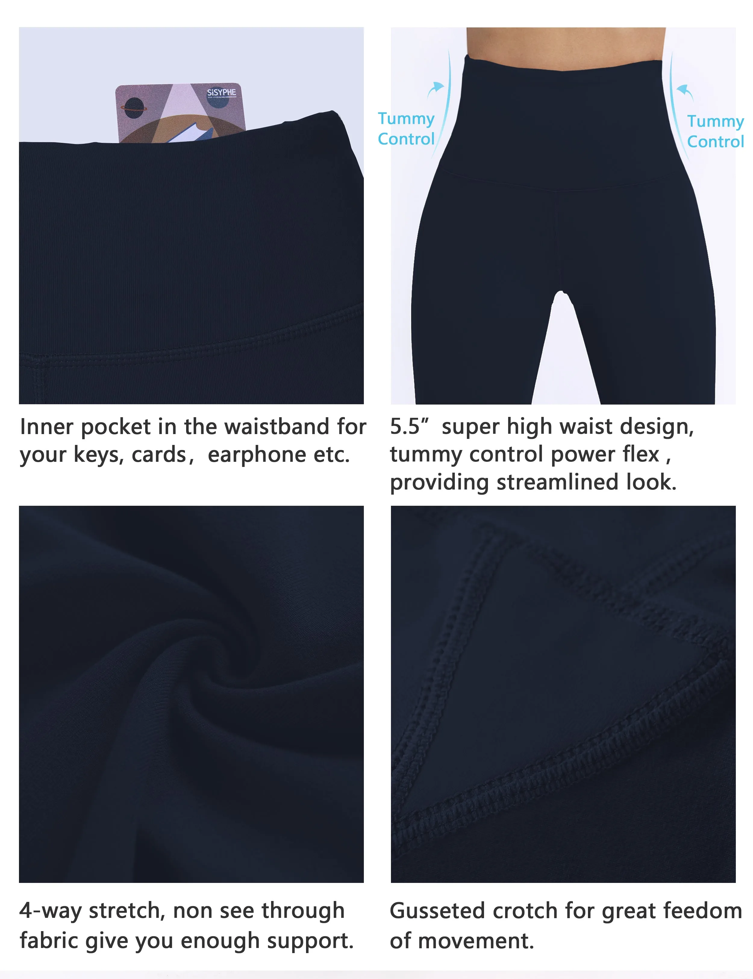 Super High Waist yogastudio Pants darknavy_yogastudio