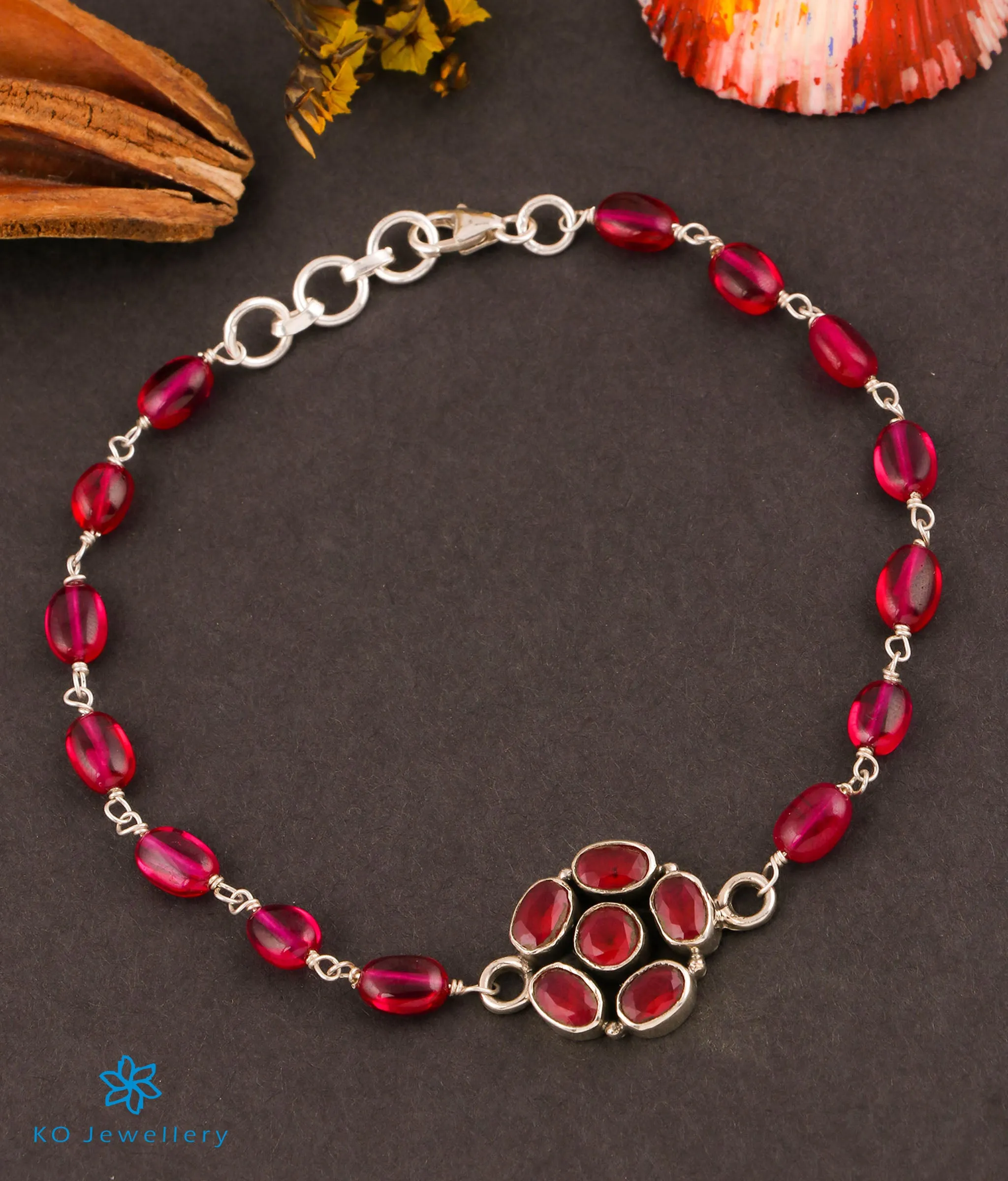 The Ankush Silver Gemstone Bracelet