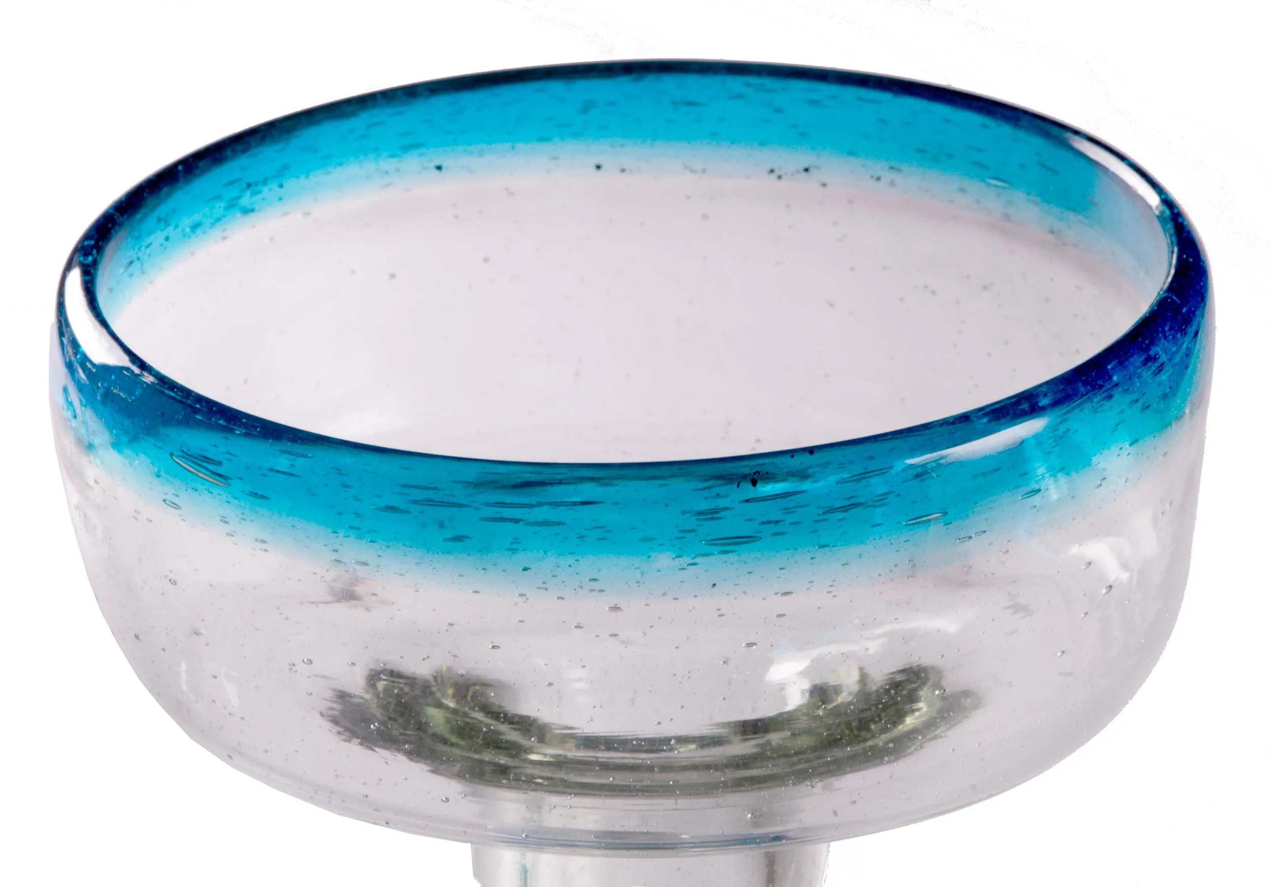 Turquoise Rim Coupette Margarita - 12 oz - Set of 4