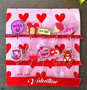 Valentine Acrylic Food Pick